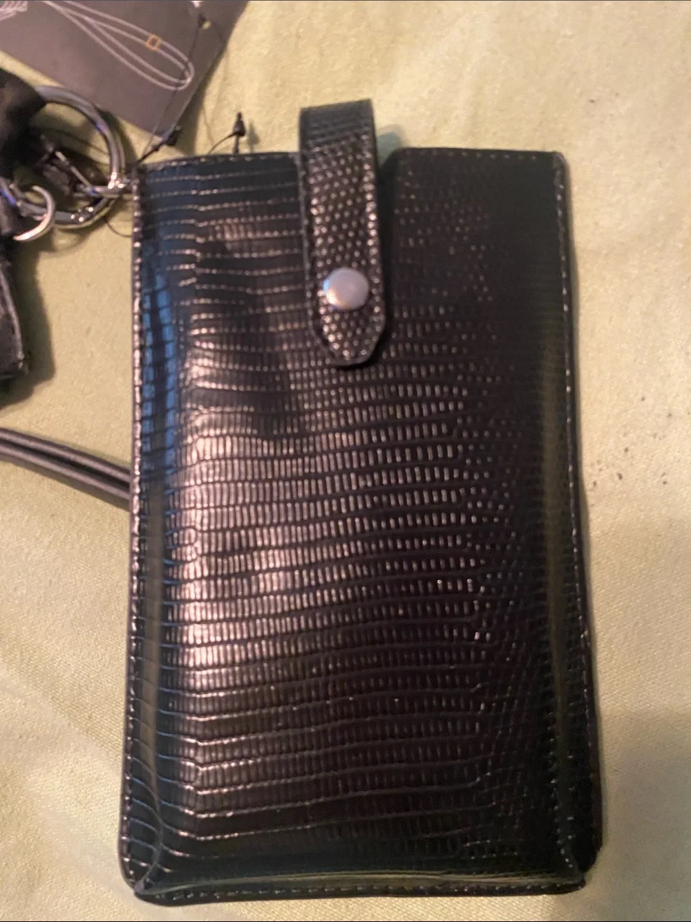 INC International Concepts Black Phone Case, Wristlet and Card Case Duo